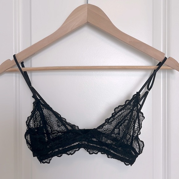 NWT Black Lace Triangle Bralette size XS - Picture 5 of 11